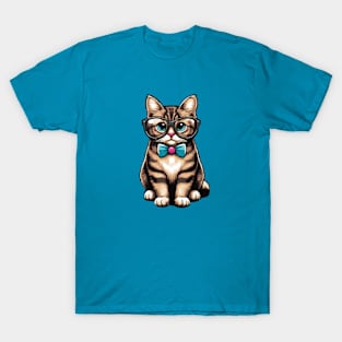 Nerdy Retro Cat T-Shirt